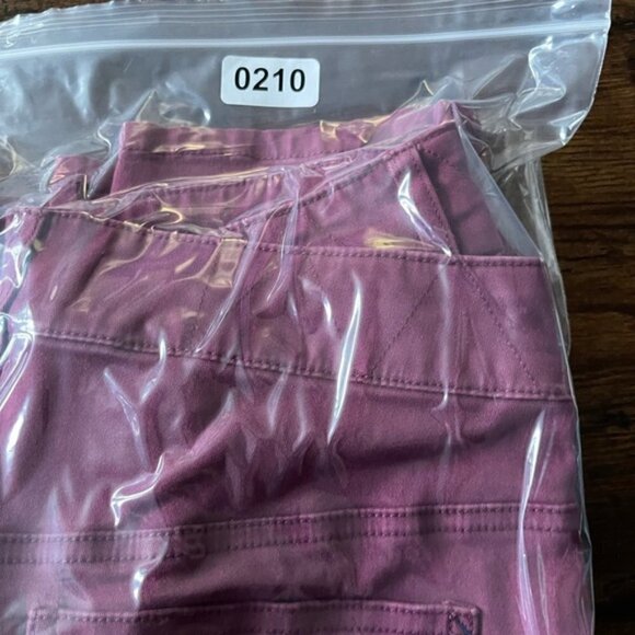 Anthropologie wine color criscross button chino high rise pants new NWT 27 - Picture 12 of 12